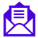 Open envelope with solid fill