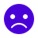Sad face with solid fill with solid fill
