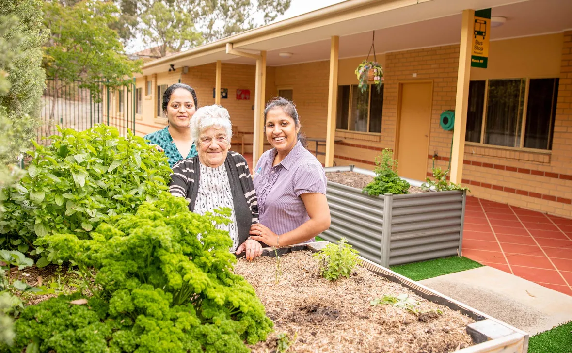Herb Garden team and resident