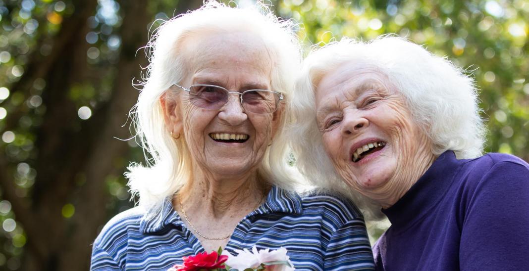 Residents in garden