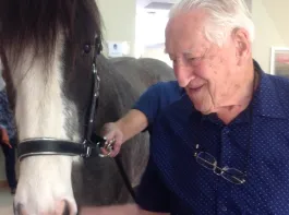 Opal Resident and A horse named Black Jack