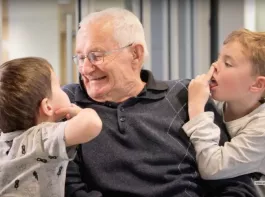Opal Father’s Day Resident with grandkids