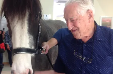 Opal Resident and A horse named Black Jack